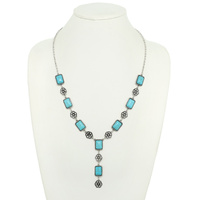 WESTERN JEWELED LARIAT NECKLACE