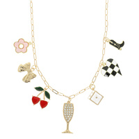 PARTY THEME MULTI-CHARM NECKLACE