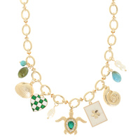 SEA LIFE THEME MULTI-CHARM NECKLACE