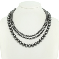 WESTERN NAVAJO MULTI STRAND PEARL NECKLACE