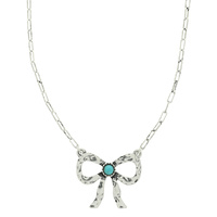 WESTERN SHORT TAIL BOW PENDANT NECKLACE
