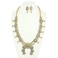 WESTERN SQUASH BLOSSOM NECKLACE SET