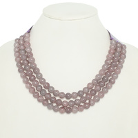 MULTI-STRAND MARBLED PEARL NECKLACE