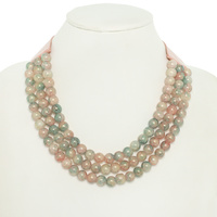 MULTI-STRAND MARBLED PEARL NECKLACE