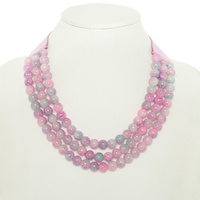 MULTI-STRAND MARBLED PEARL NECKLACE