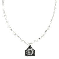 WESTERN INITIAL CATTLE TAG NECKLACE