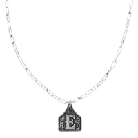 WESTERN INITIAL CATTLE TAG NECKLACE