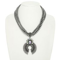 WESTERN MULTI LAYER SQUASH BLOSSOM NECKLACE