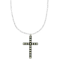 WESTERN BUBBLE CROSS NECKLACE