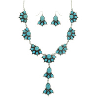 WESTERN JEWELED Y-SHAPED NECKLACE SET