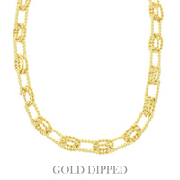 GOLD PLATED ROPE CHAIN NECKLACE