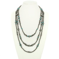 WESTERN MULTI STRAND BEADED NECKLACE