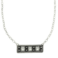 WESTERN RECTANGLE BAR CONCHO NECKLACE