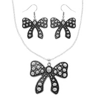 WESTERN BOW PENDANT NECKLACE SET