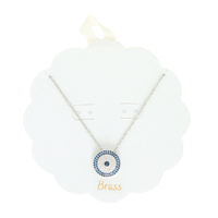 EVIL EYE PAVE PENDANT NECKLACE