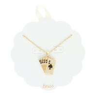 PLAYING CARD PENDANT NECKLACE