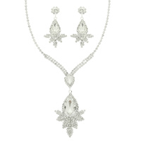 CRYSTAL TEARDROP JEWELRY SET