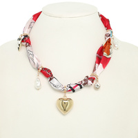 VALENTINES THEME SCARF NECKLACE