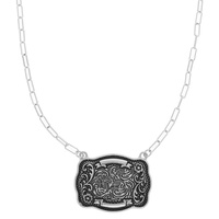 WESTERN BUCKLE PENDANT NECKLACE