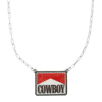 WESTERN COWBOY SIGN PENDANT NECKLACE