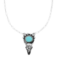 WESTERN LONGHORN PENDANT NECKLACE