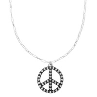 WESTERN PEACE SIGN PENDANT NECKLACE