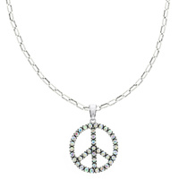 WESTERN PEACE SIGN PENDANT NECKLACE
