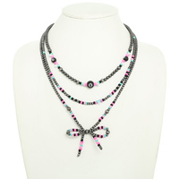 WESTERN EIGHT BALL BEAD NECKLACE