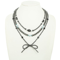 WESTERN DICE CHARM BEAD NECKLACE