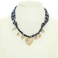 BANDANA BRAIDED CHARM NECKLACE
