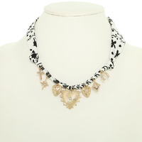 BANDANA BRAIDED CHARM NECKLACE