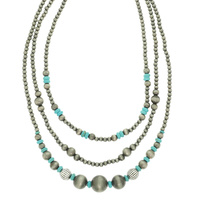 WESTERN MULTI LAYERED BEADED NECKLACE