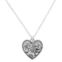 WESTERN FLORAL HEART NECKLACE