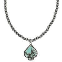 WESTERN TURQUOISE SPADE NECKLACE