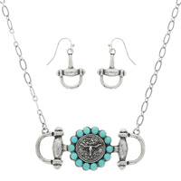 WESTERN HORSEBIT NECKLACE SET