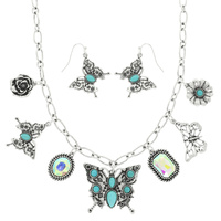 WESTERN MULTI CHARM NECKLACE SET
