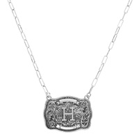 WESTERN INITIAL PENDANT NECKLACE