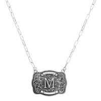 WESTERN INITIAL PENDANT NECKLACE