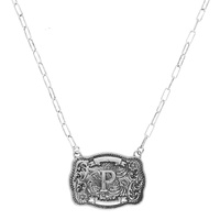 WESTERN INITIAL PENDANT NECKLACE