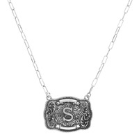 WESTERN INITIAL PENDANT NECKLACE