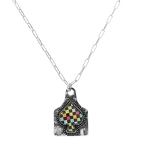 WESTERN CHECKERED SPADE NECKLACE