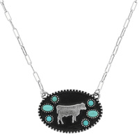 WESTERN COW PENDANT NECKLACE