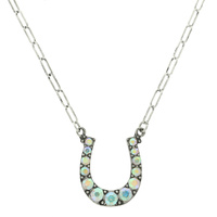 WESTERN CRYSTAL HORSESHOE NECKLACE