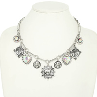 WESTERN HORSE COIN CHARM NECKLACE
