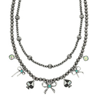 WESTERN MULTI CHARM BEADED NECKLACE SET