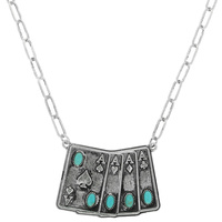 WESTERN ACE CARD PENDANT NECKLACE