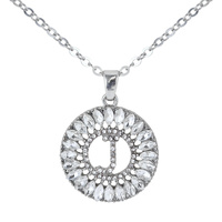 RHINESTONE INITAILS NECKLACE J
