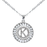 RHINESTONE INITAILS NECKLACE K