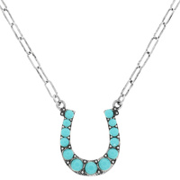 WESTERN TURQUOISE HORSESHOE NECKLACE