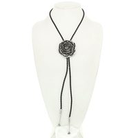 WESTERN ROSE BOLO NECKLACE